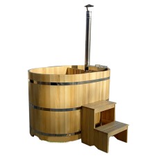 Японская баня фурако овальная с внутр.дровяной печкой d180x120см