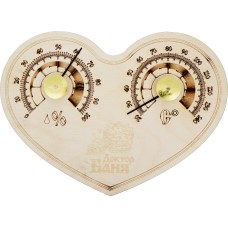 Термогигрометр "Сердечко", для бани и сауны.
