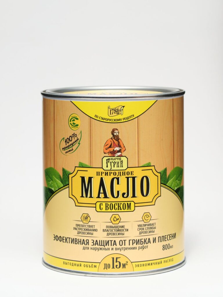Природное масло с воском для дерева 0,8
