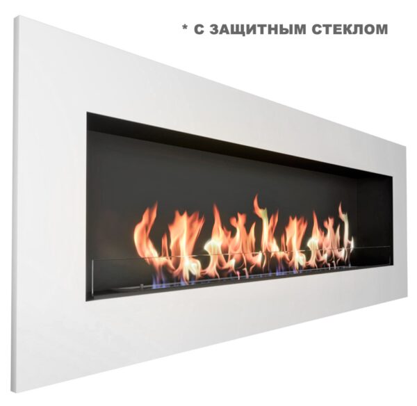 Биокамин Elliot 1800 с белой рамкой ZeFire
