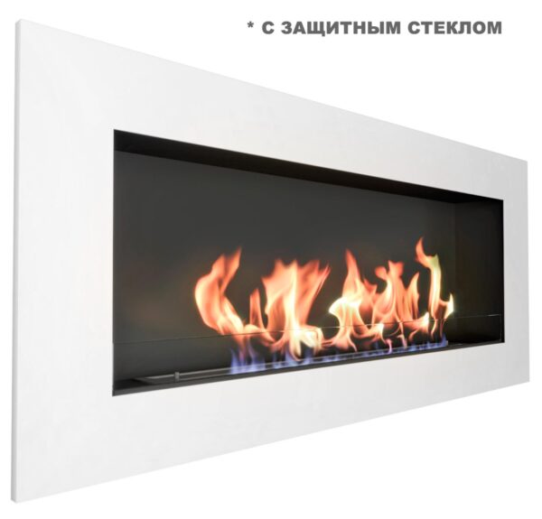 Биокамин Elliot 1500 с белой рамкой ZeFire