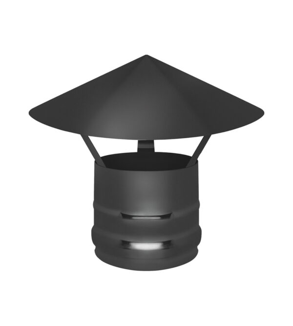 Дымоход Зонт BLACK AISI 430/0,5мм д.150